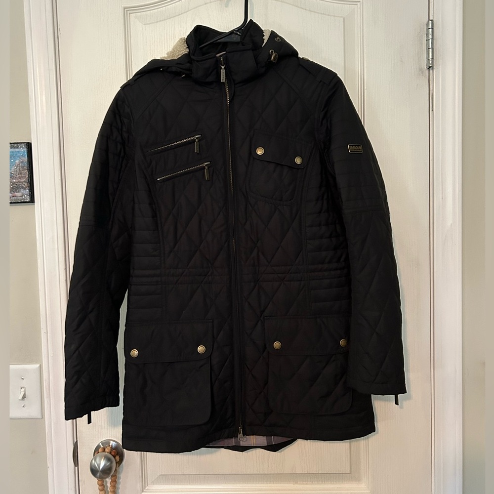 Barbour International Reflector Quilted Jacket in Black 6